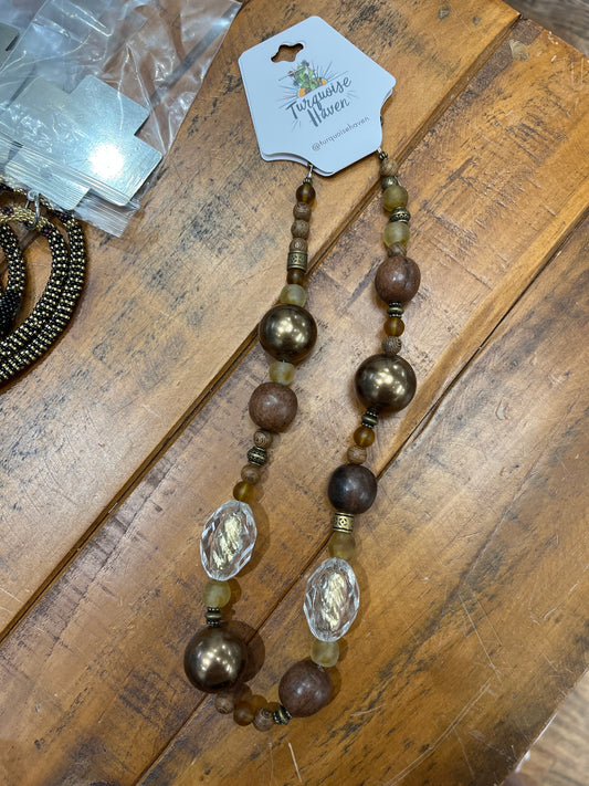 6251 WOOD HAND BEADED MULTI NL