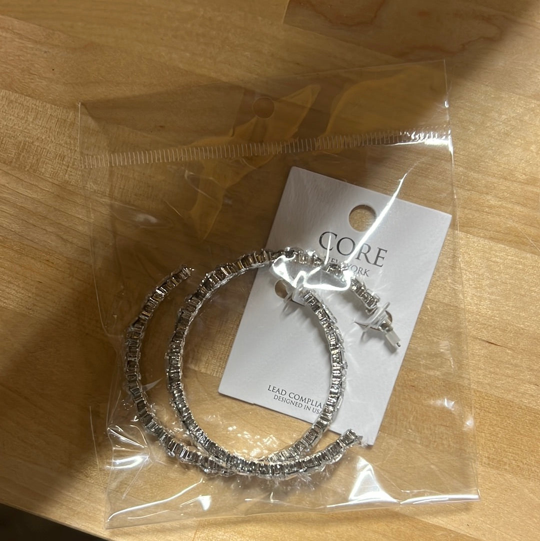 7803 H210 ZIGZAG TWO STONE EARRING