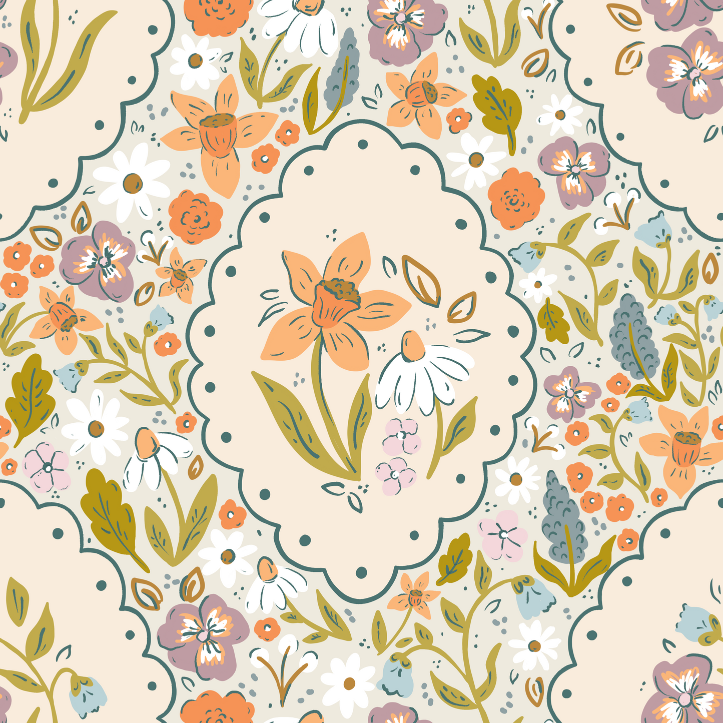 TH2409 FLORAL HORSE DRESS (7 Piece)