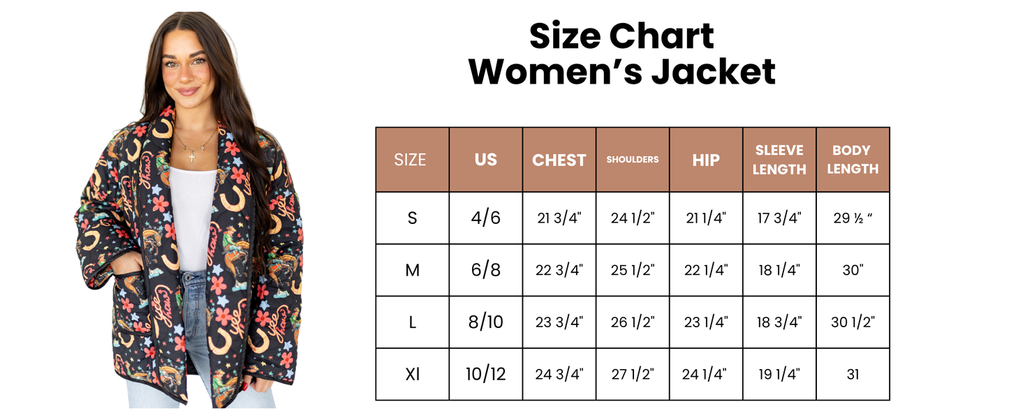 VR1070 BLACK YEEHAW QUITTED JACKET (7 Piece)