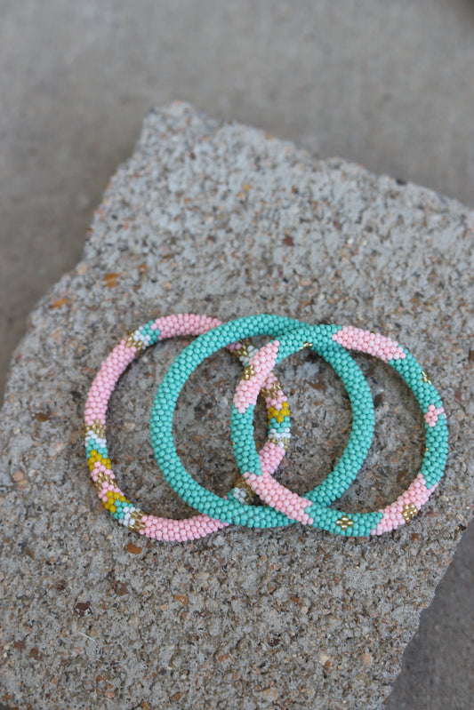 PINK SEED BEAD SET