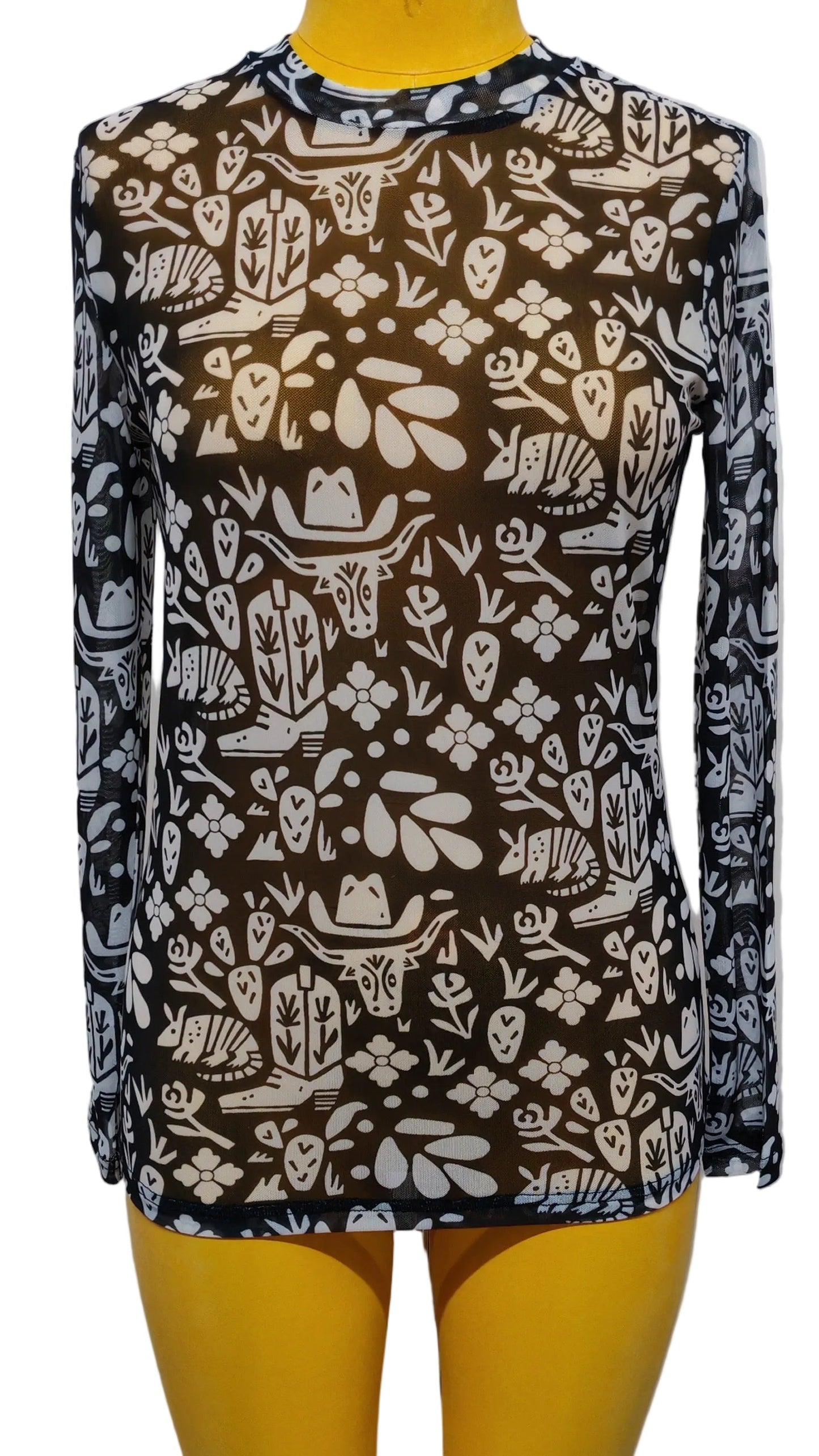 TH1221 BLACK WHITE ARMADILLO BOOT MESH TOP (7 Piece)