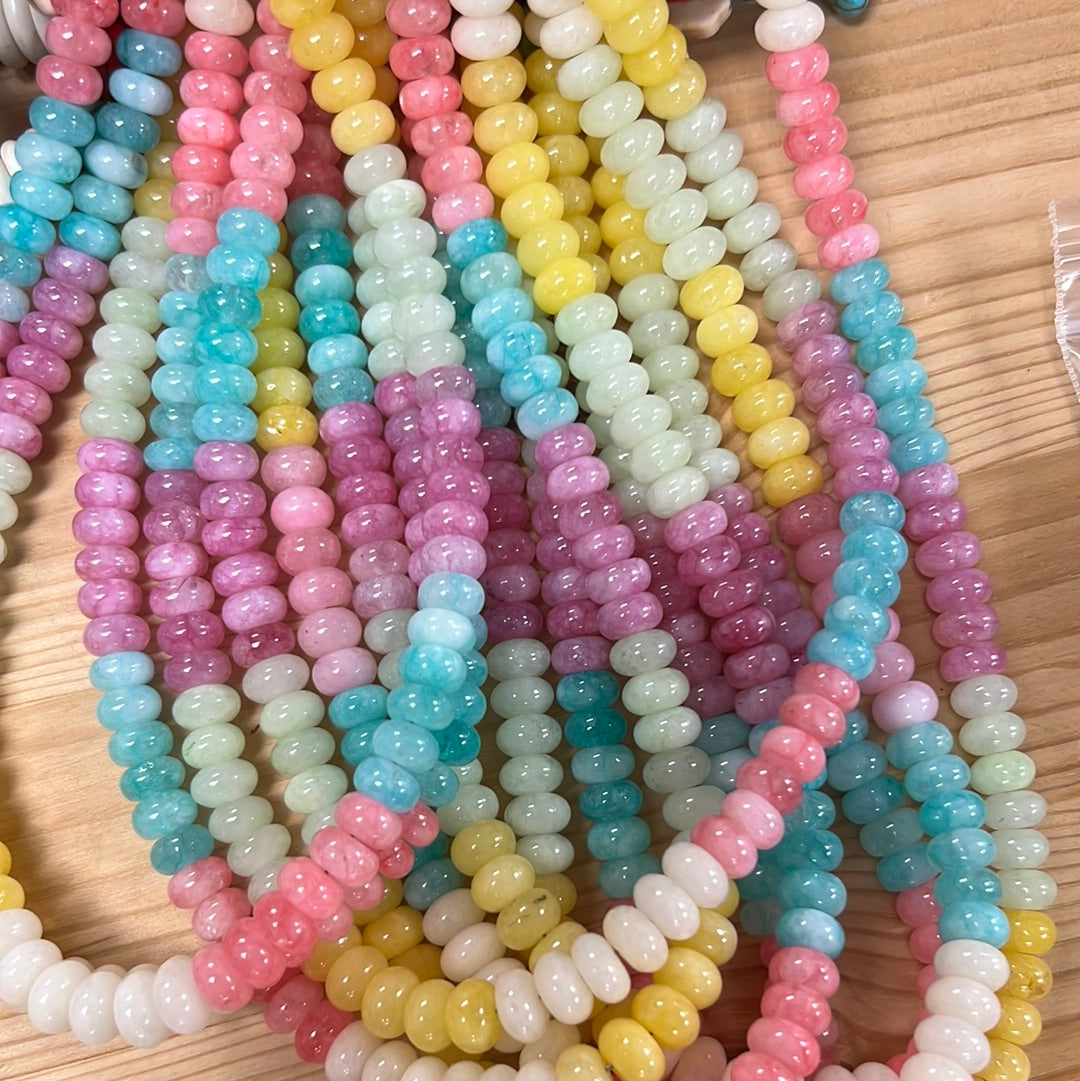 7264 N28 SPRING MULIT CRYSTAL ROUNDELL NECKLACE