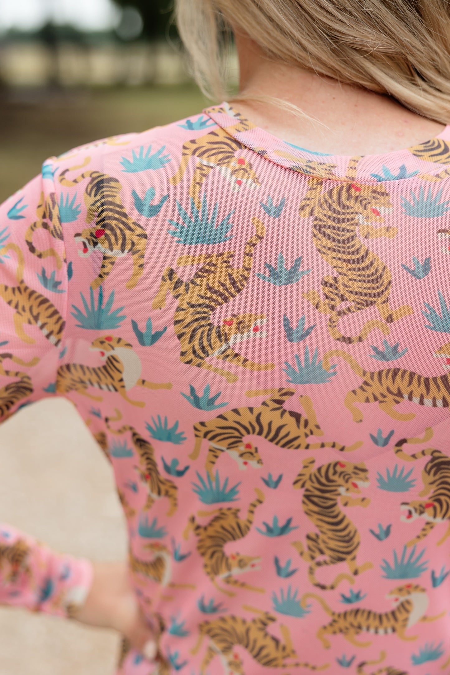 TH1221 PINK TIGER MESH TOP (7 Piece)