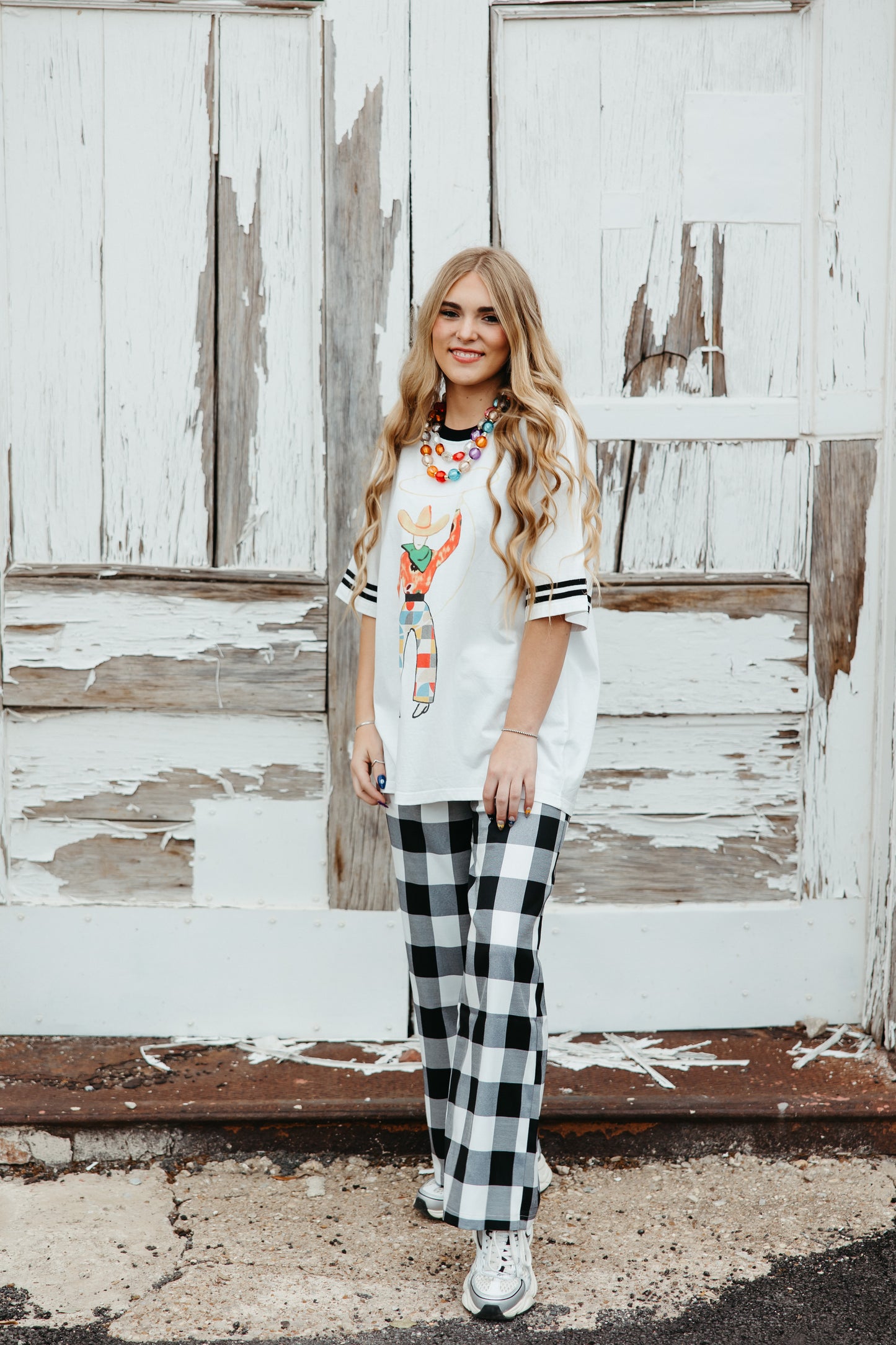 TH56 BLACK GINGHAM PANT (8 Piece)