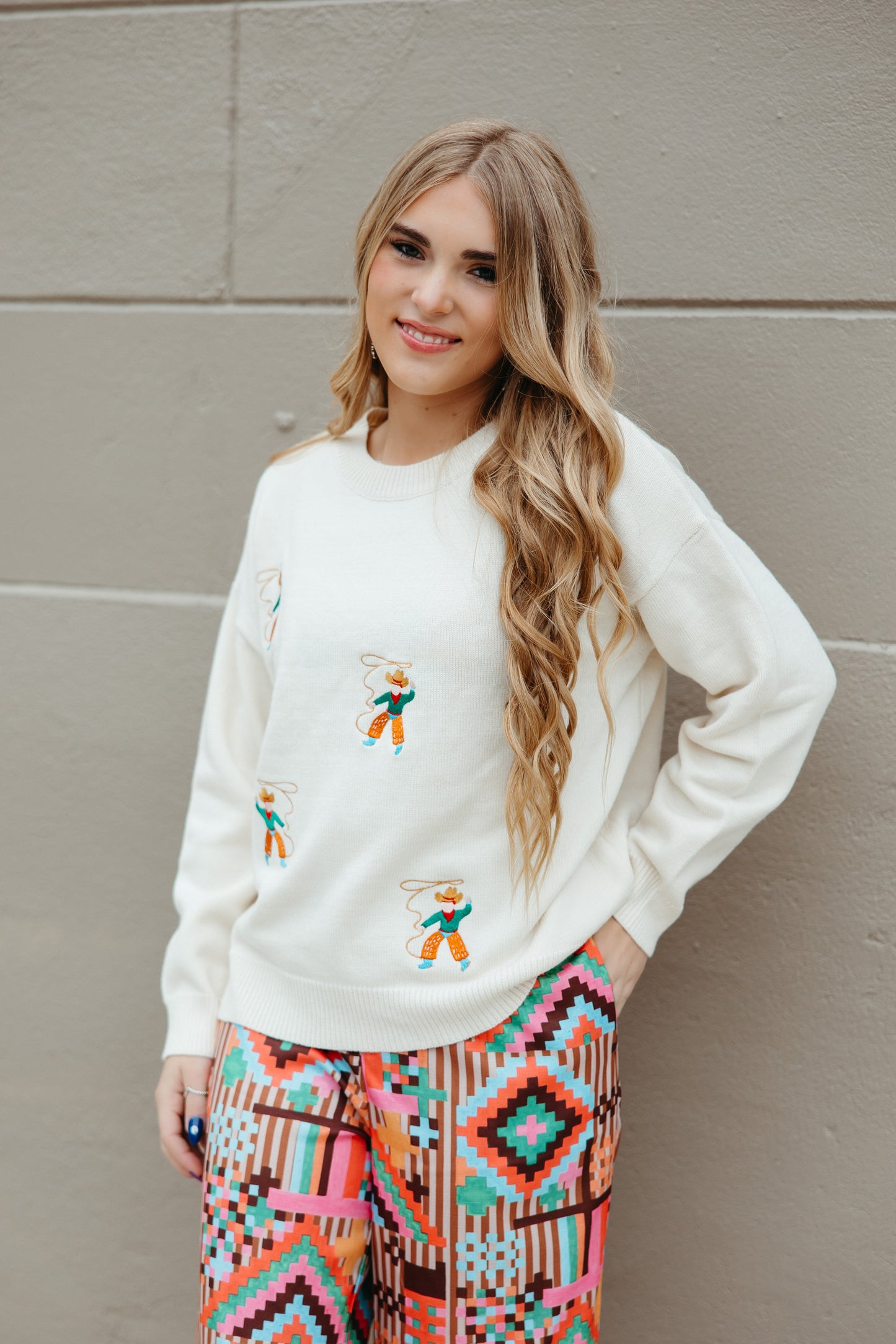 TH7990 ROPING COWBOY PULL OVER SWEATER (7 PIECE)