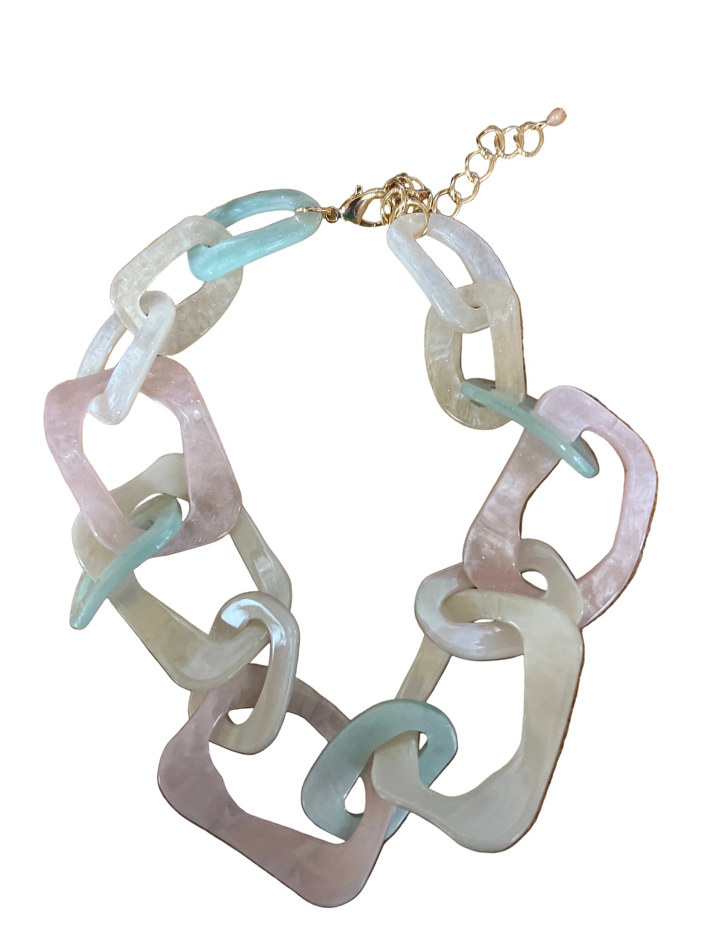 1182 H193 BLUSH IVORY LINK NECKLACE