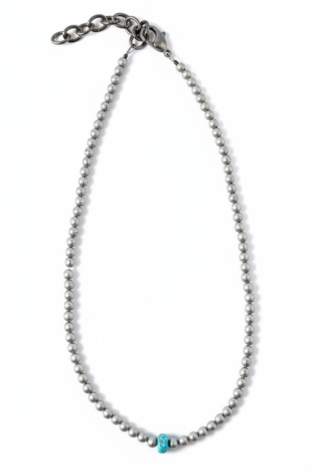224261 Silver NL W/ Turq Bead