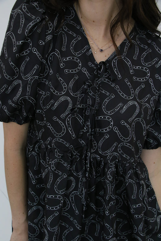 TH75 S143 HORSESHOE TIE DRESS (1 Pieces)