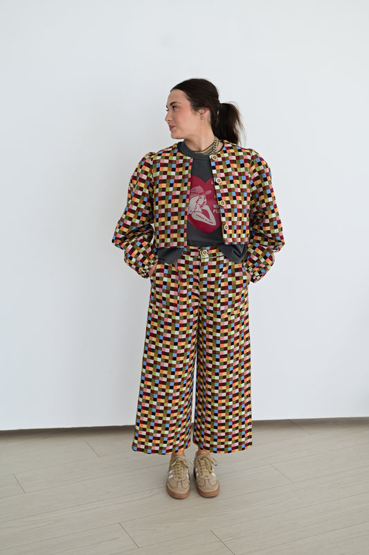 TH56 MULTI CHECK WEAVE PANT (8 Piece)