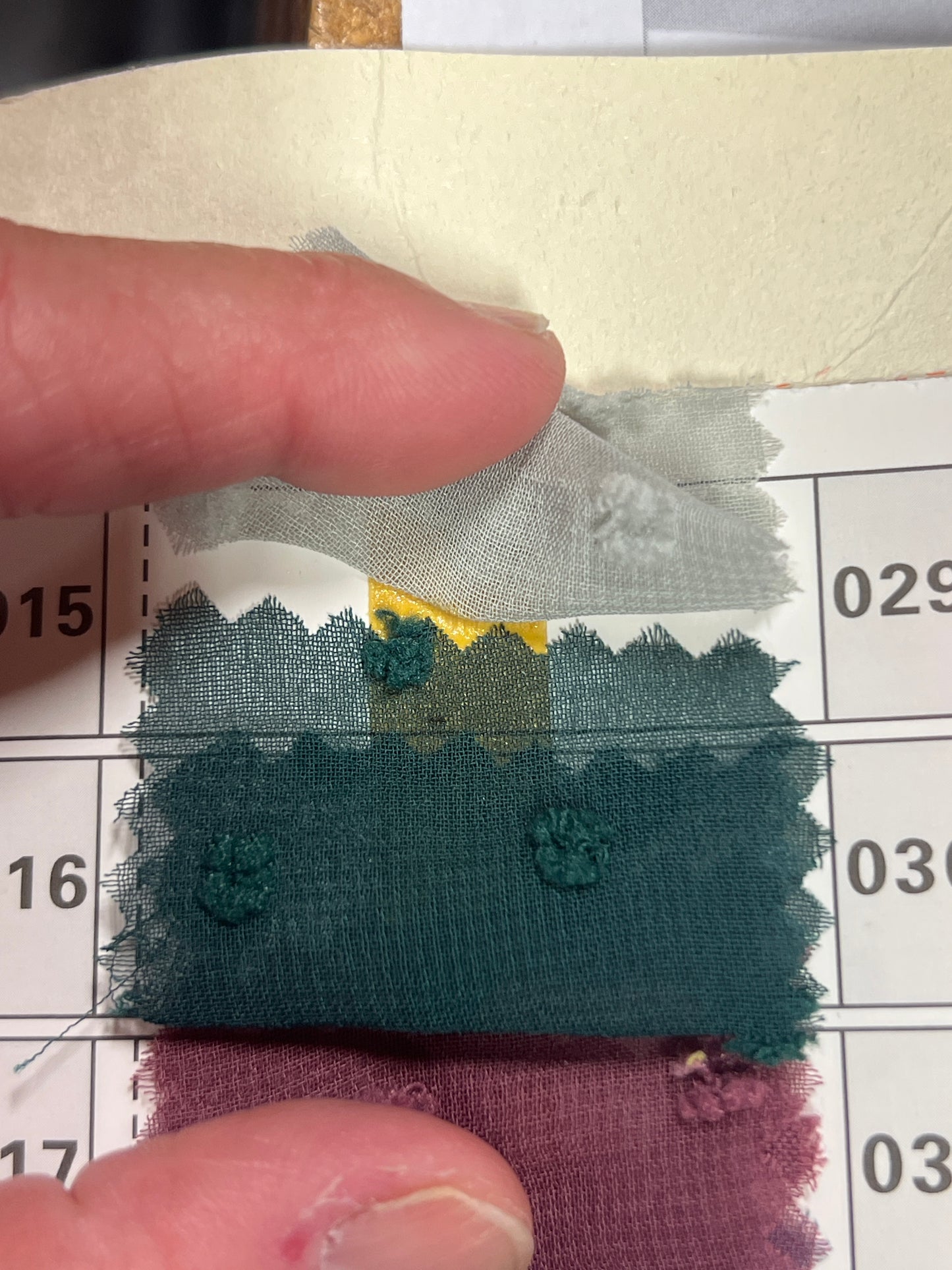 TH77 GREEN DOBBY DOT CHIFFON (7 PIECES)