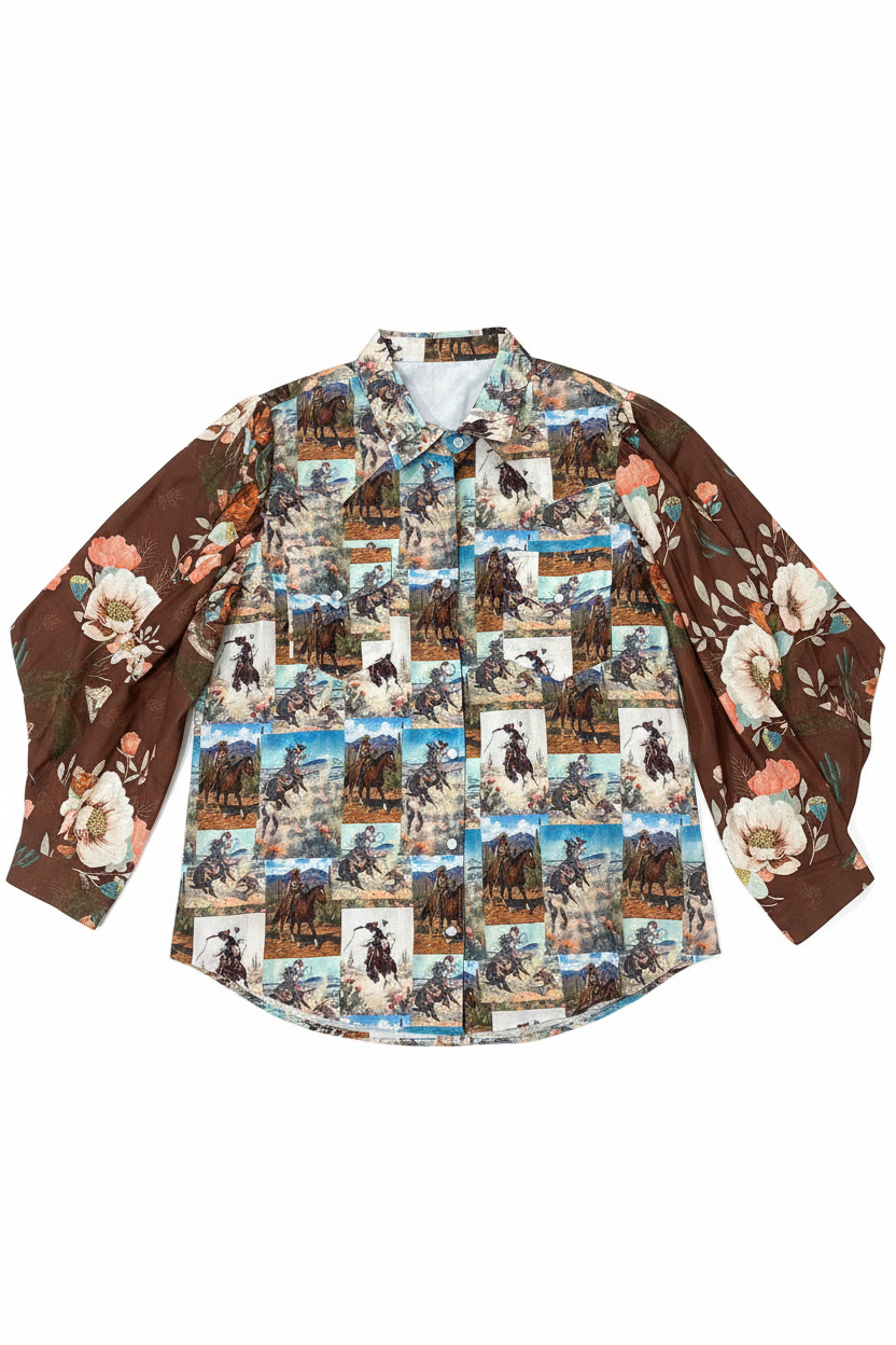 TH102 HORSE SQUARE WESTERN COLLAGE (7 PIECE)