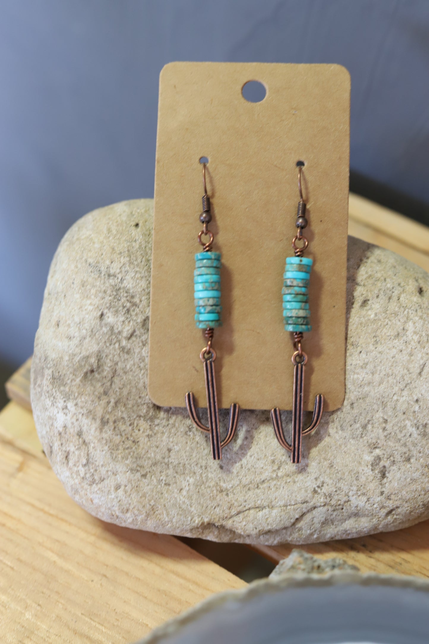 32177 R3-122 Copper Cactus Earring