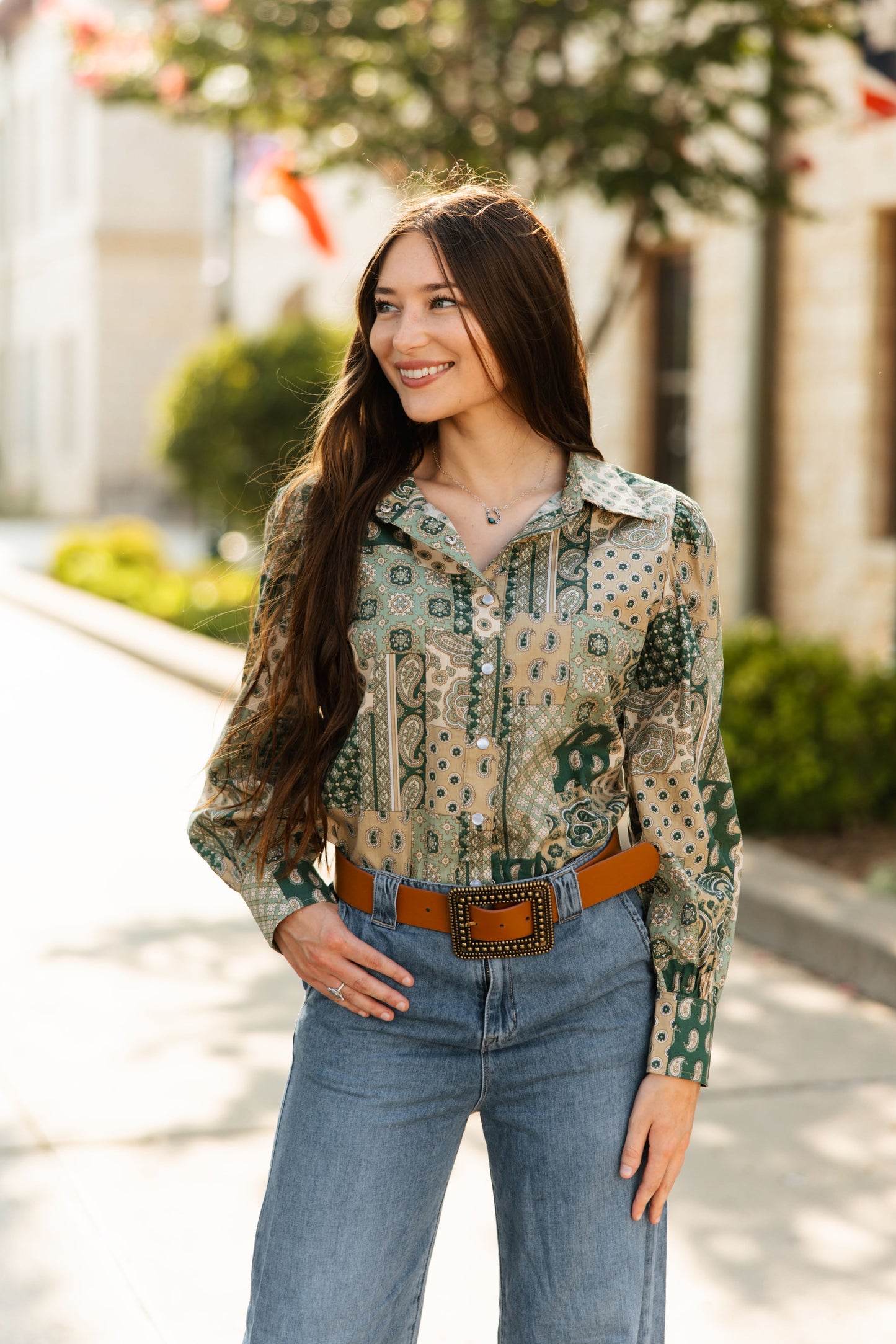 TH12 GREEN PAISLEY PATCHWORK (7 PIECE)