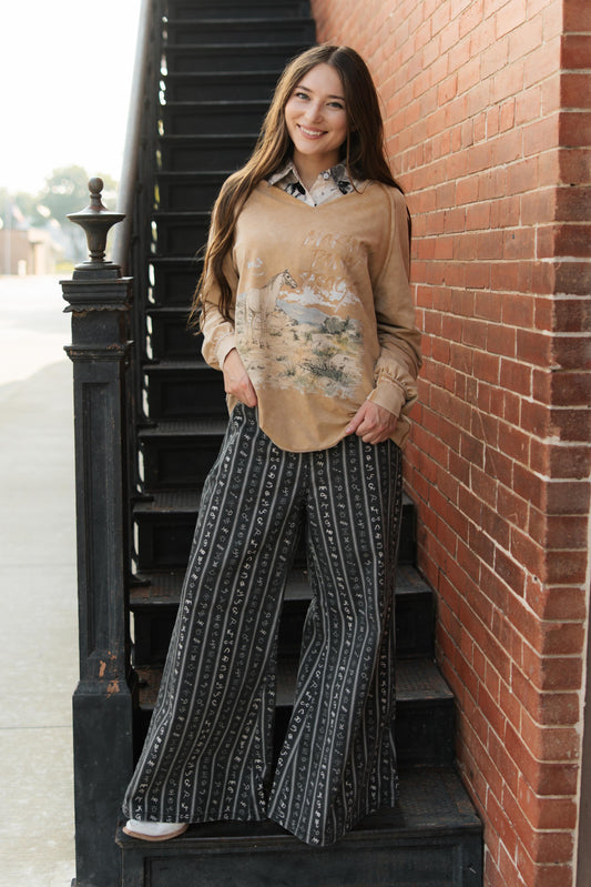 TH228 VINTAGE BLACK STRIPED BRAND PANT (8 PIECE)