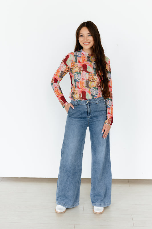 TH1221 KICKING BOOTS MESH TOP (7 PIECE)