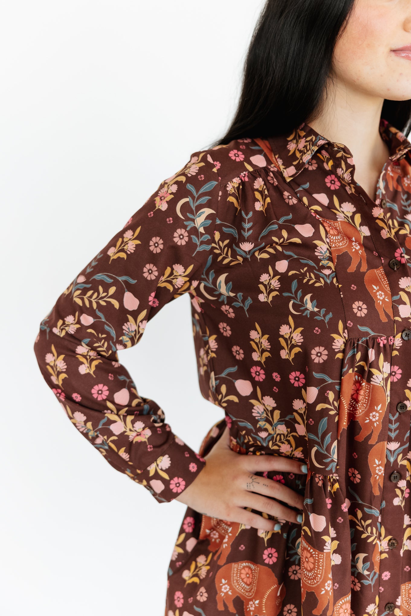 TH5010 BUFFALO FLORAL DRESS (1 PIECE)