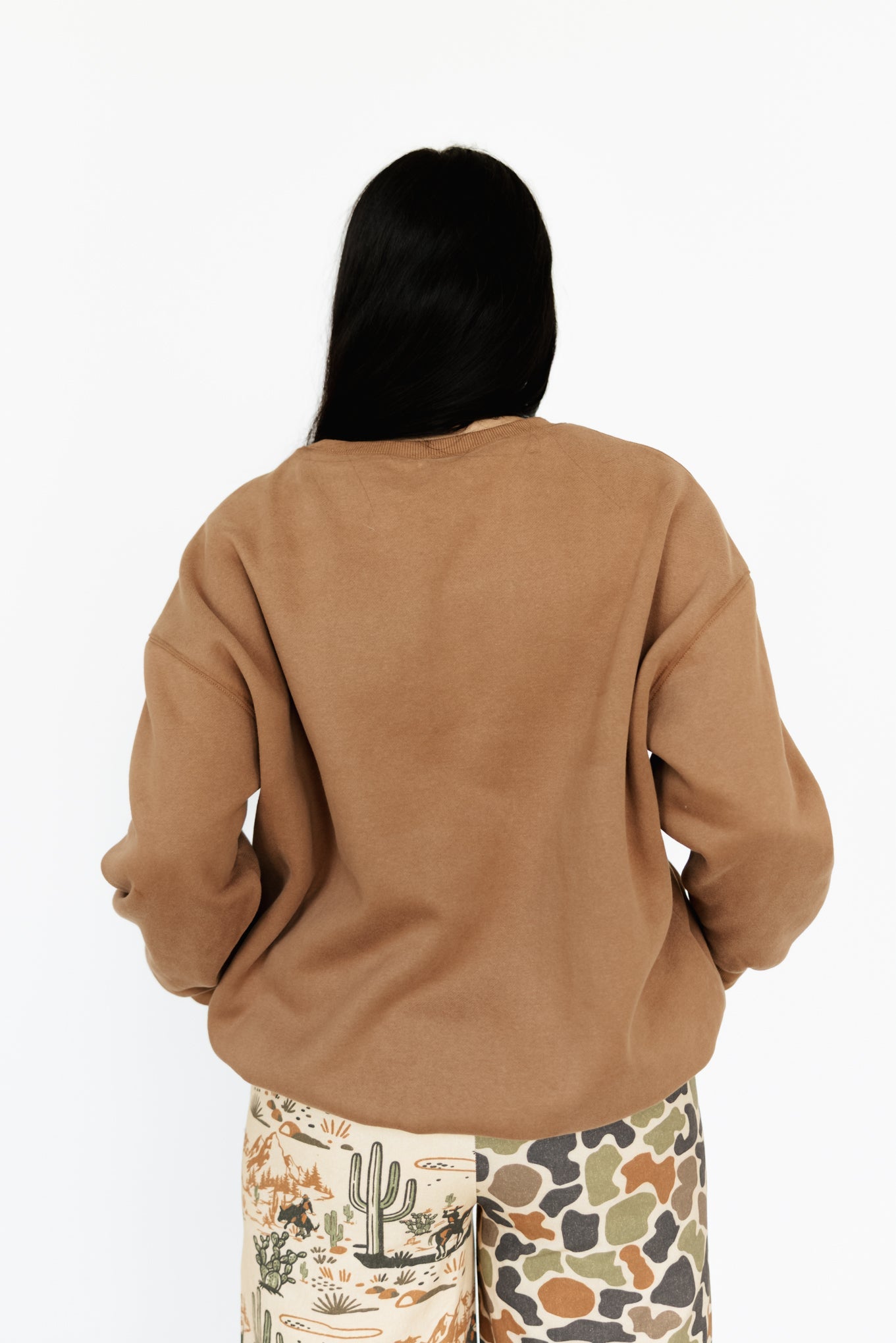VR202 BROWN CACTUS COWBOYS RODEO SWEATSHIRT(1 PIECE- WOMEN)