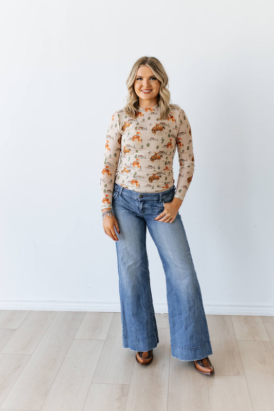 TH1221 TAUPE BRONC LASSO DESERT MESH TOP (7 PIECE)