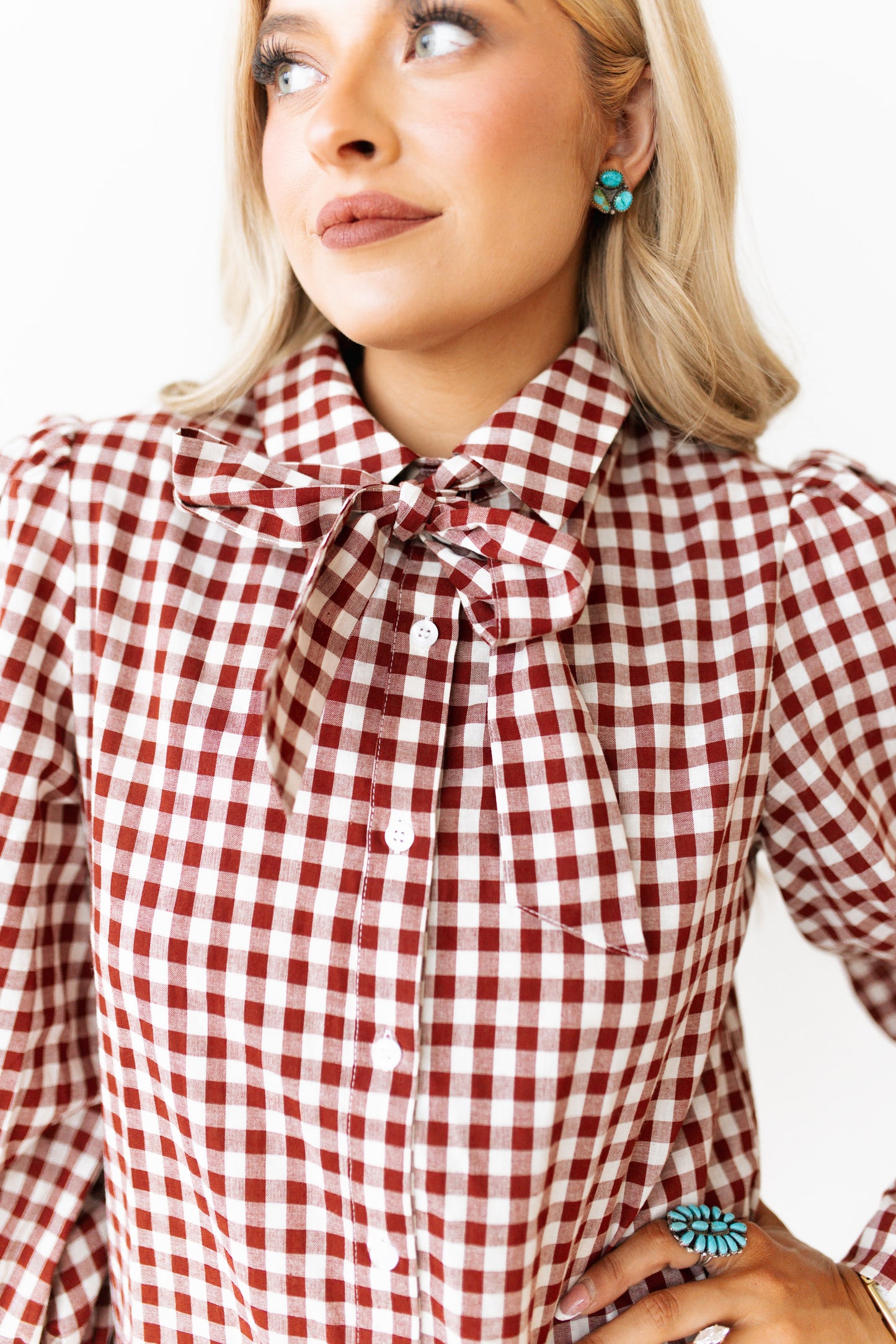TH11-1 MAROON GINGHAM (7 PIECE)