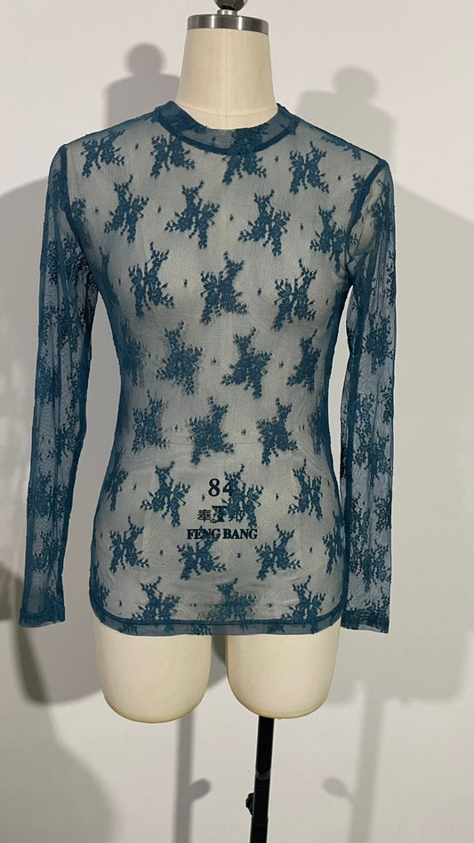 TH1221 NAVY LACE (7 PIECE)