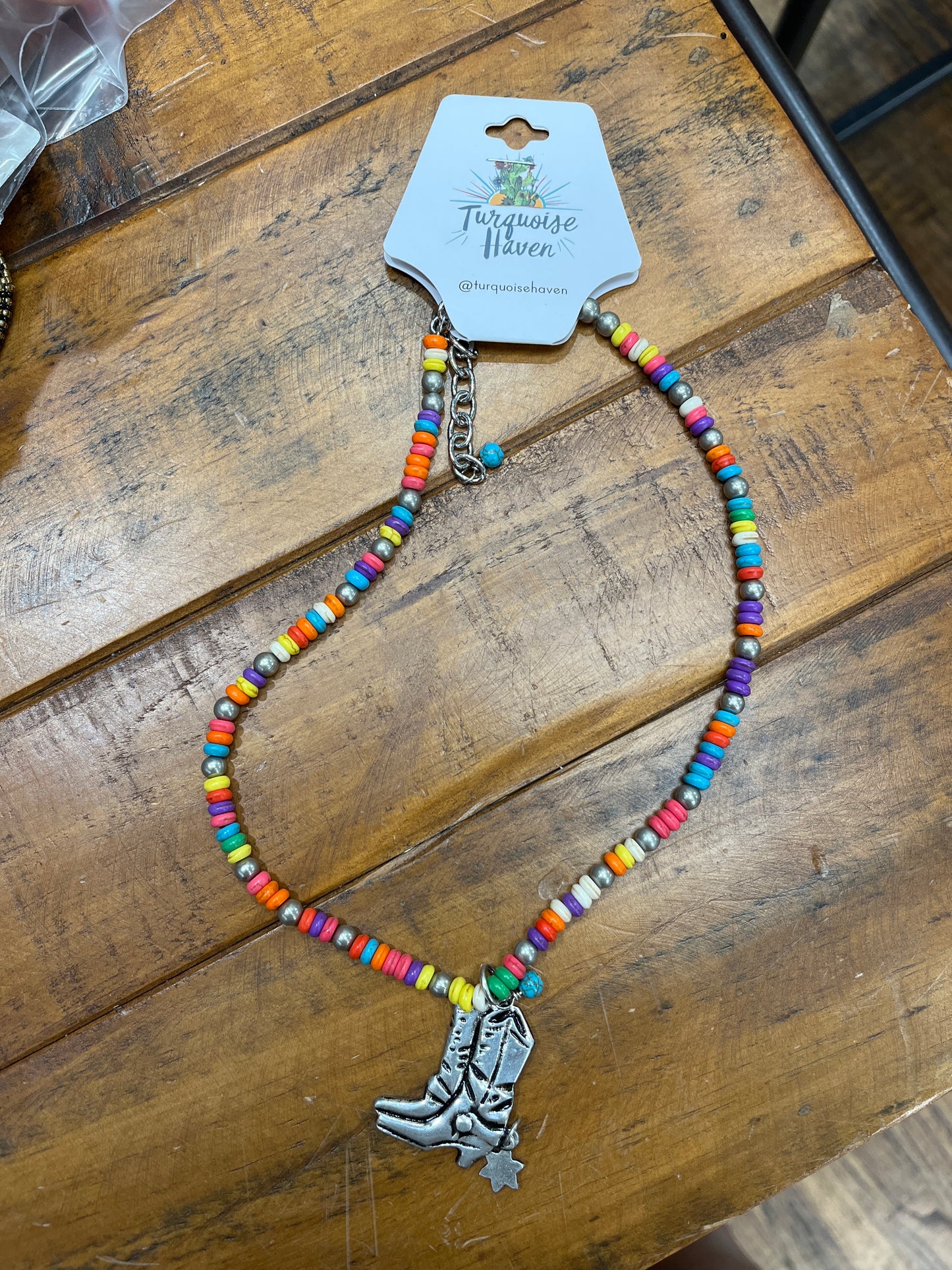 6254 MULTI NECKLACE WITH BOOT CHARM