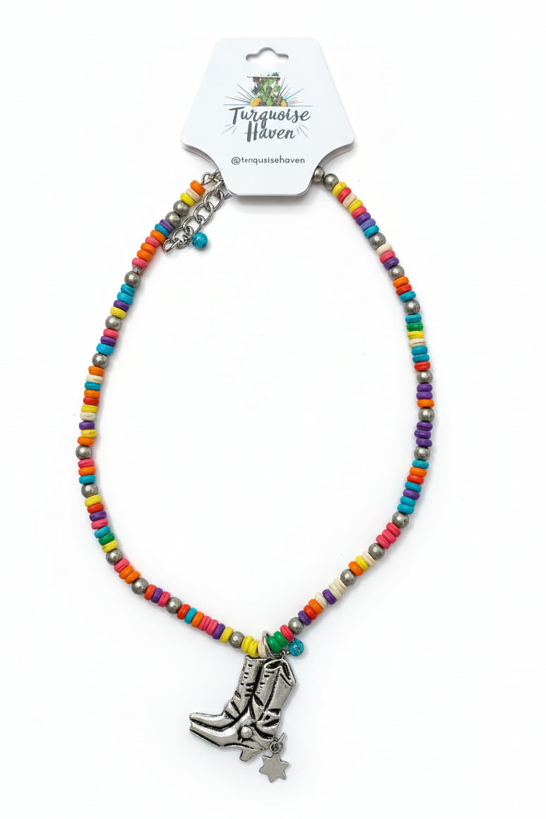 6254 HH256 MULTI NECKLACE WITH BOOT CHARM