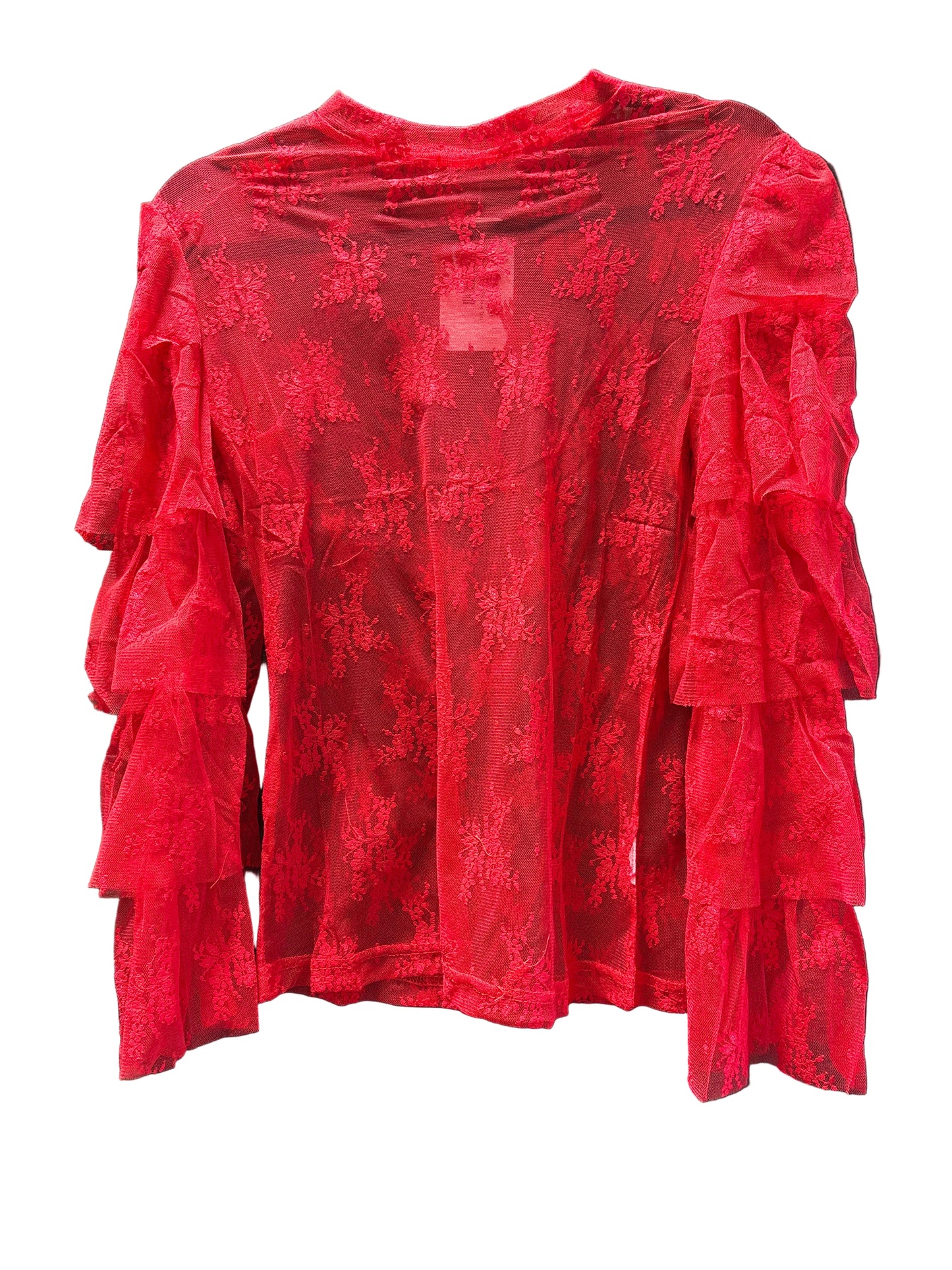 TH70 RED LACE RUFFLE TOP (7 Piece)