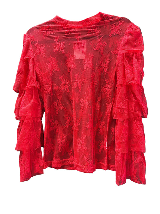 TH70 S199 RED LACE RUFFLE TOP (1 Piece)