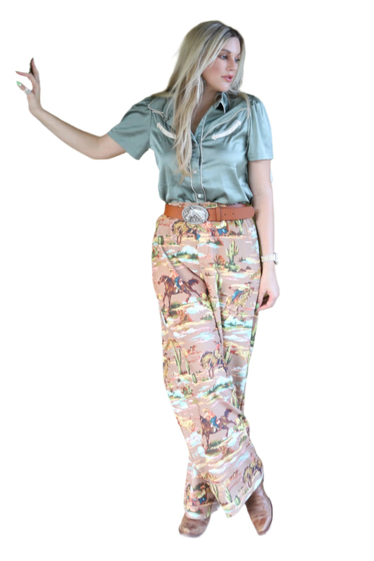 TH221 S161 TAUPE COWBOY TROUSER PANT SINGLE (1 Piece)