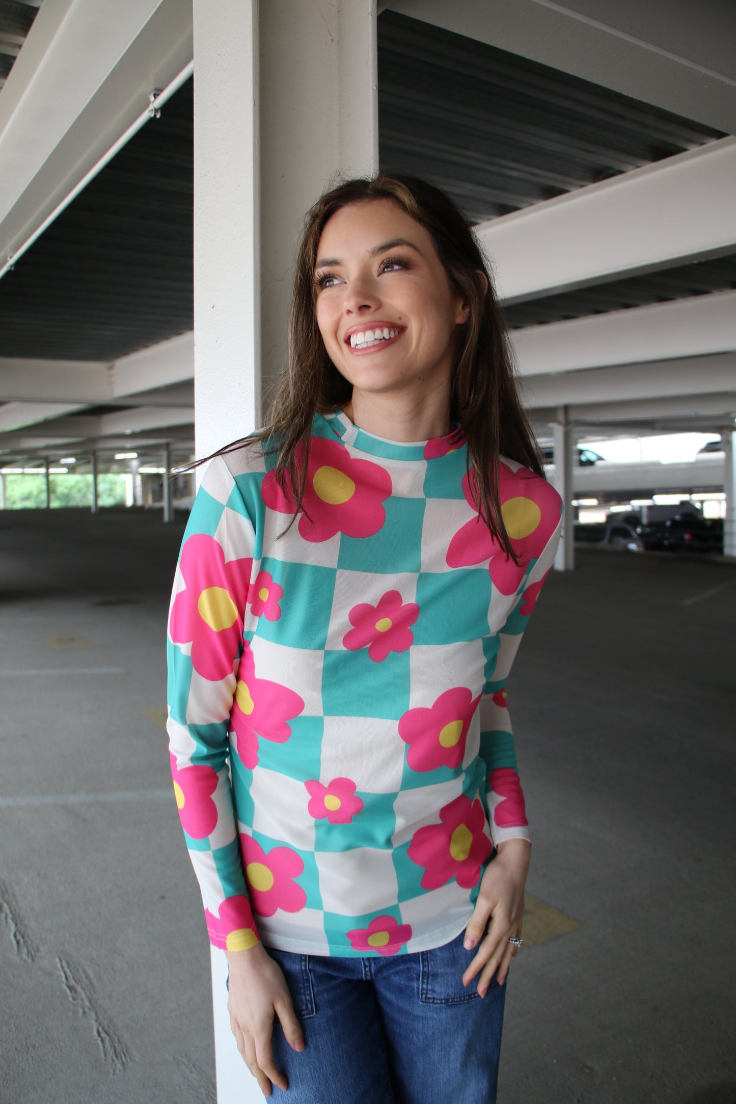 1221 RETRO CHECK MESH TOP (6 Pieces)