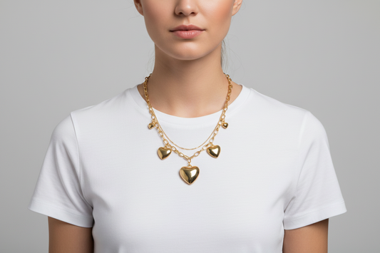 231061 T23 Heart Link Chain Necklace