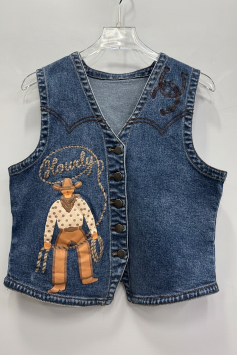 TH9800 HOWDY COWBOY DENIM VEST