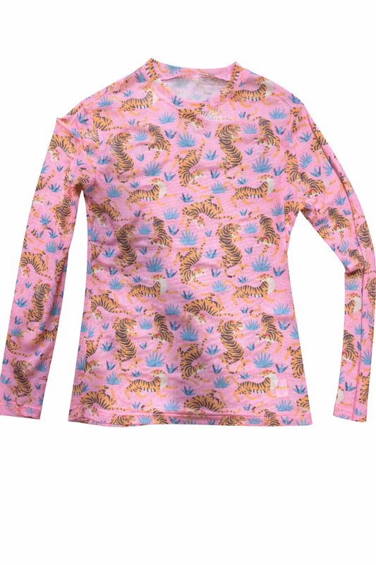 TH1221 TIGER FLOWER MESH TOP (7 Piece)