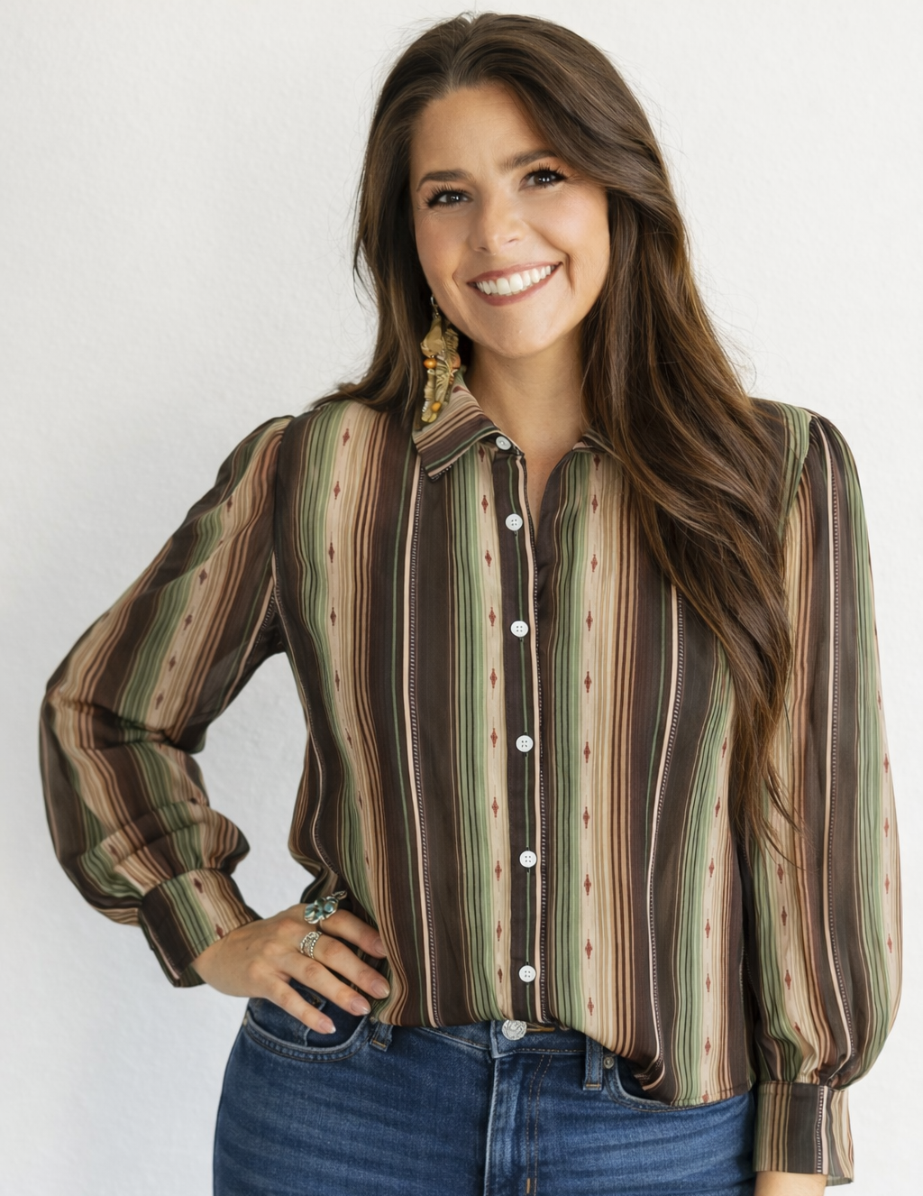 TH11 GREEN SERAPE BLOUSE (7 Pieces)