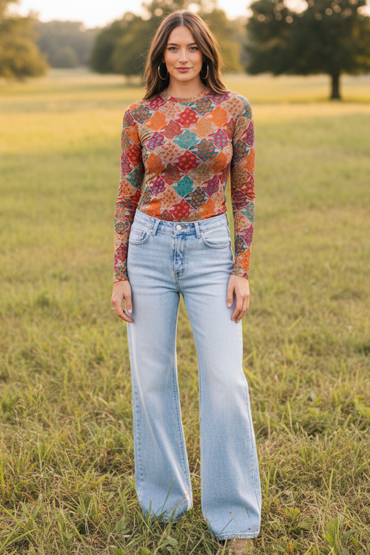 TH1221 BOW MESH TOP (7 Pieces)