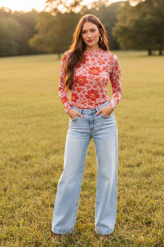 TH1221 PINK BOOT FLORAL (7 Piece)