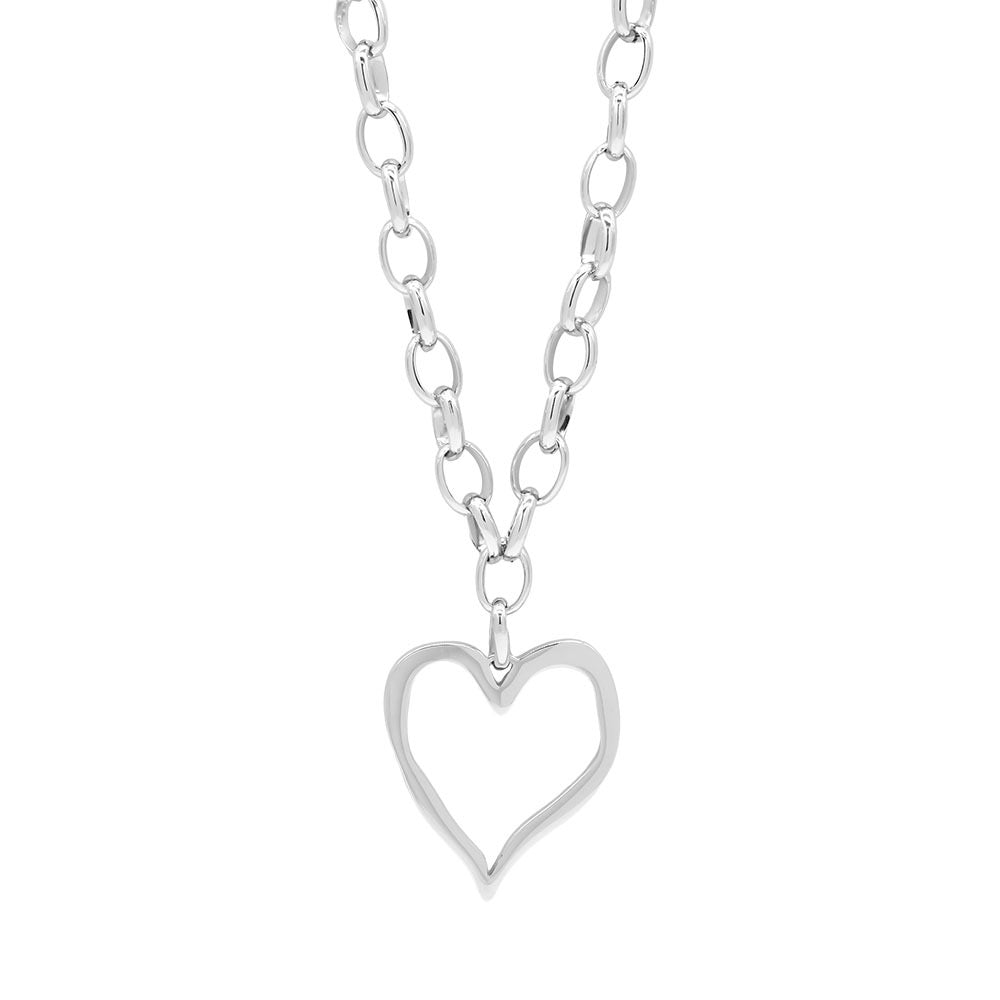 60006RH STAINLESS STEEL HEART SILVER NL