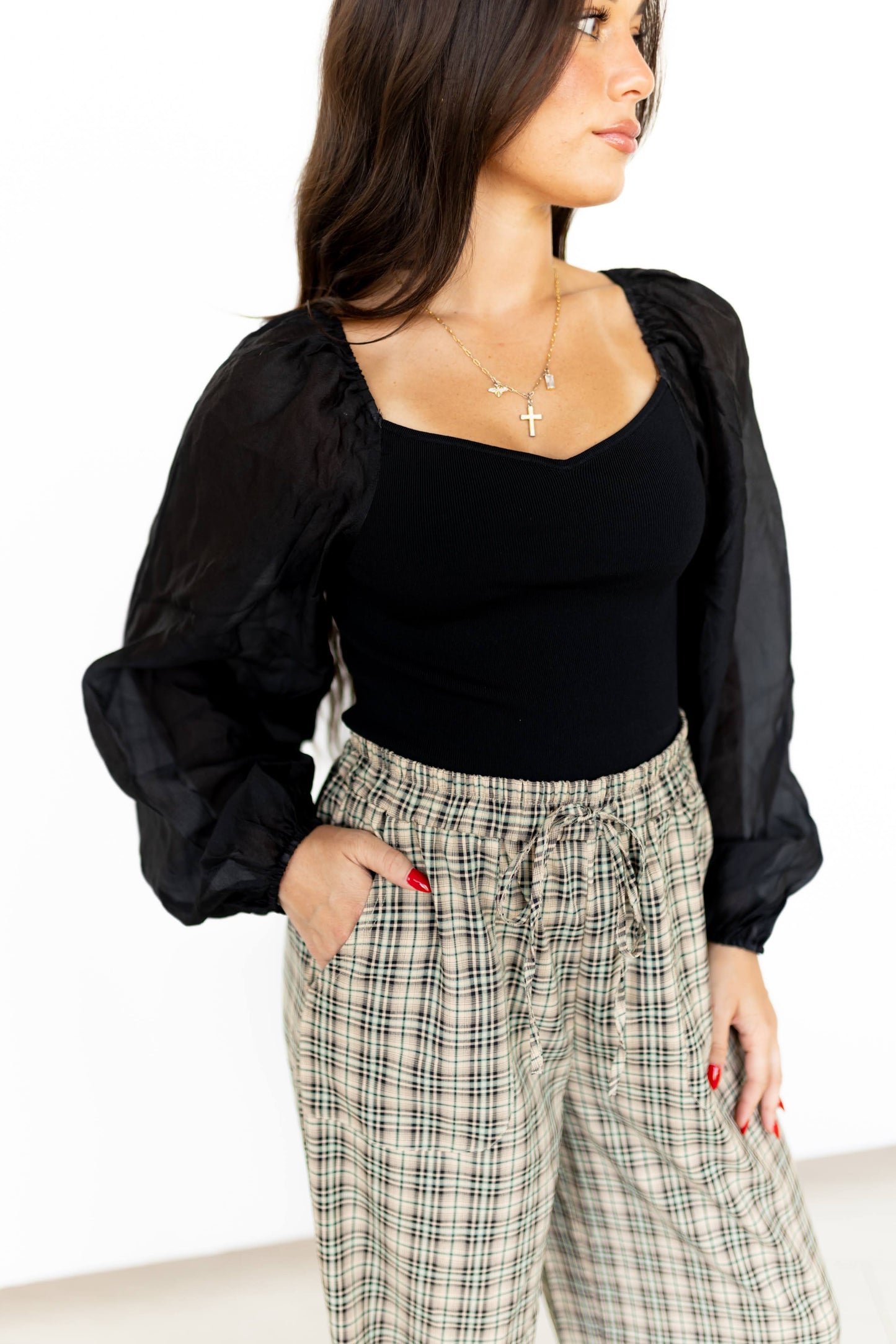 TH2109 PLAID BLACK TAN (7 Piece)