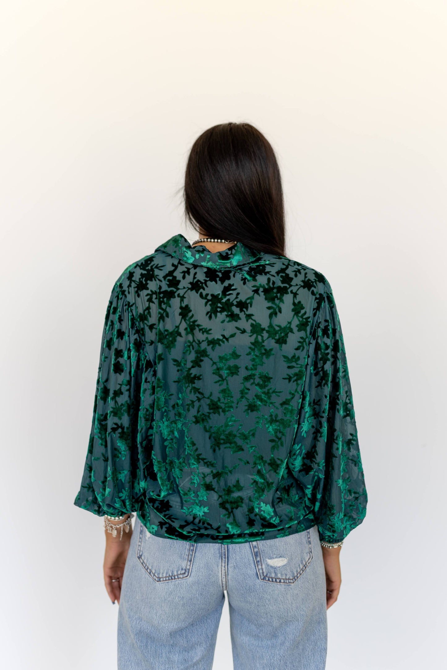 TH23 S319 VELVET BURNOUT GREEN (1 PIECE)