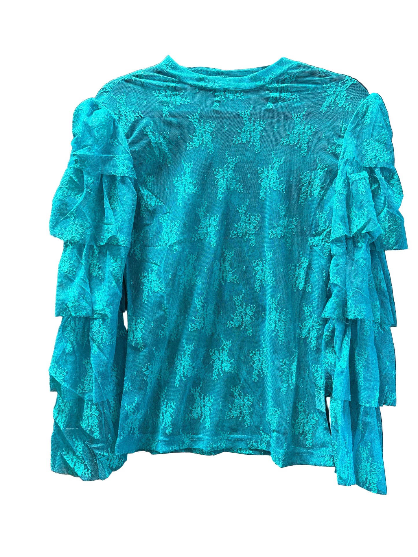 TH70 TURQ LACE RUFFLE TOP (7 Piece)