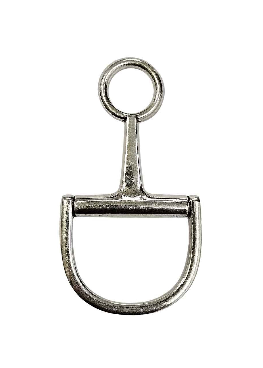 0077 SILVER WESTERN HORSEBIT 3" PENDANT