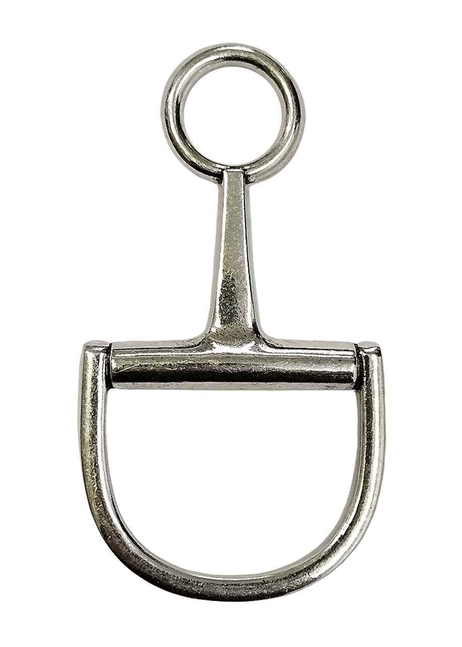 0077 SILVER WESTERN HORSEBIT 4" PENDANT