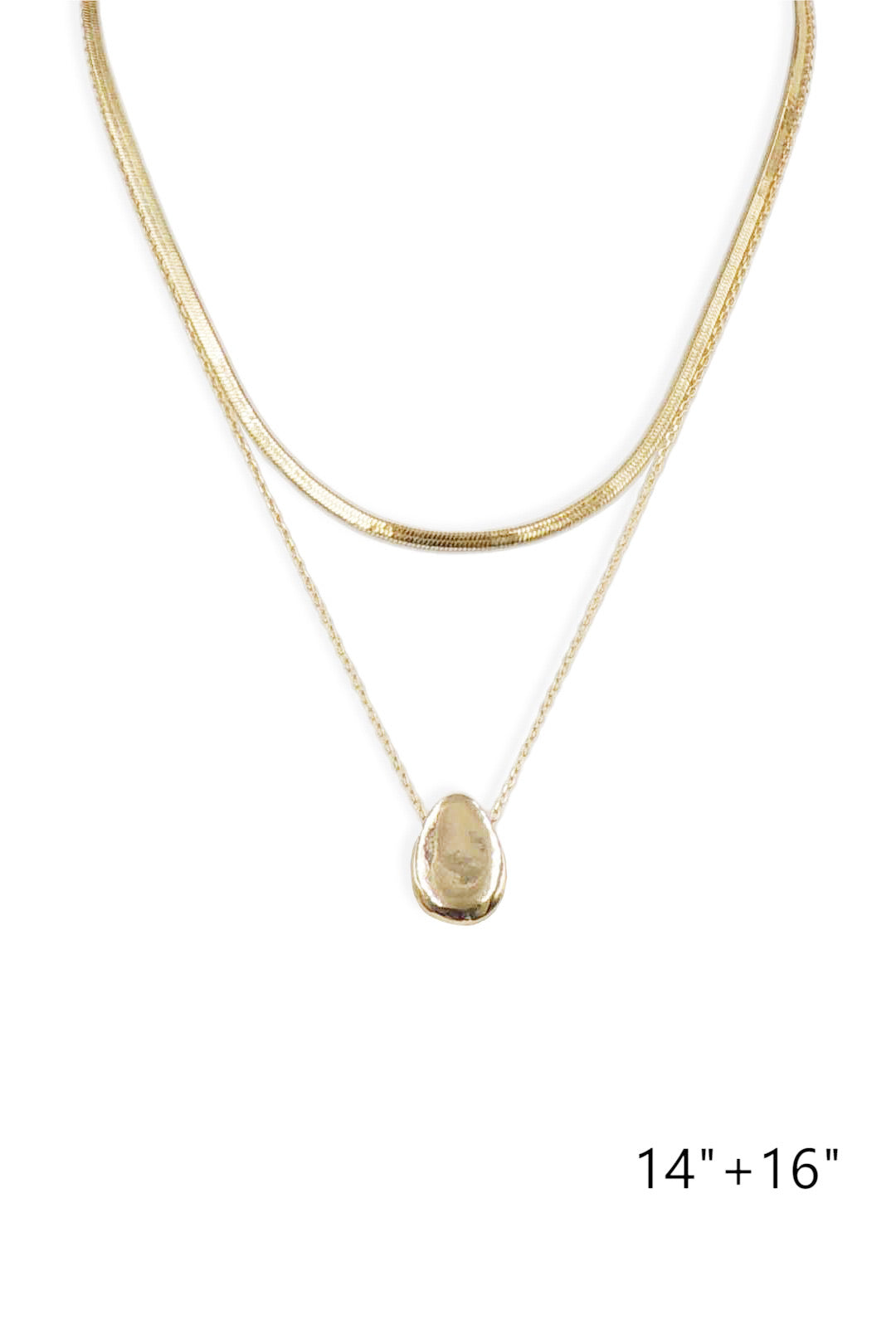 212 HH232 SNAKE CHAIN & TEARDROP CHARM NL