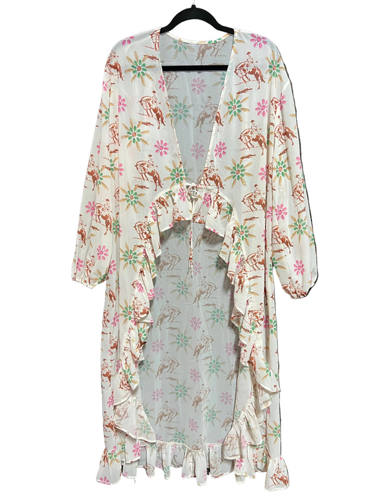 TH6170 FLORAL BUCKING COWBOY KIMONO (6 Piece)