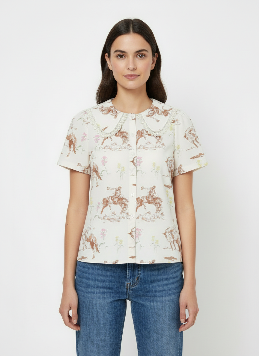 TH2782 FLORAL BUCKING HORSE (7 Piece)