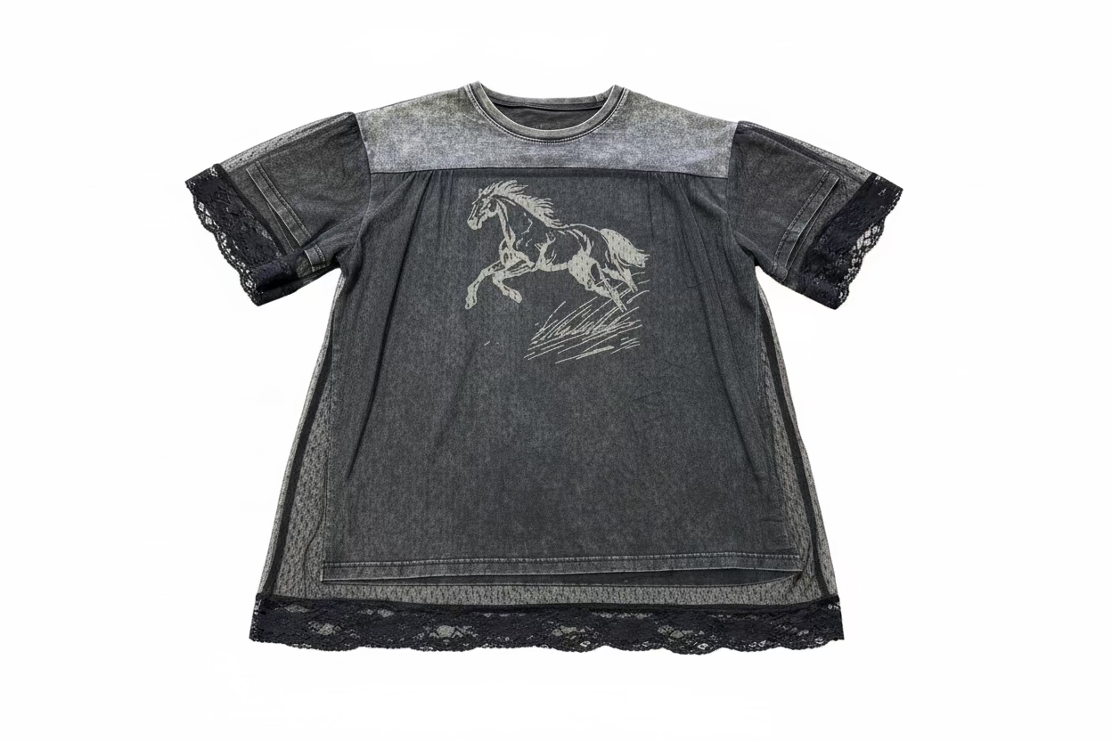 TH237 WILD HORSE TEE LACEOVER (7 PIECE)