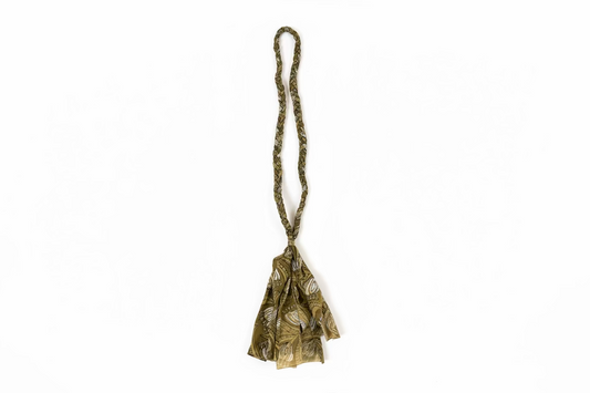 TH1155 FABRIC NECKLACE - OLIVE