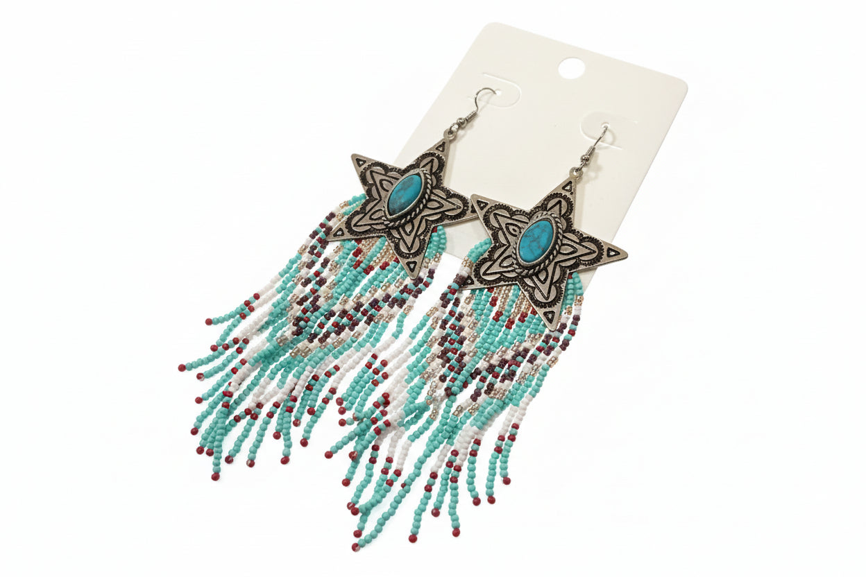 Star Seed Bead Earrings