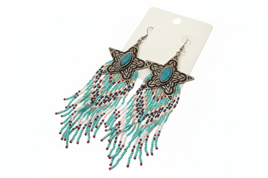 Star Seed Bead Earrings